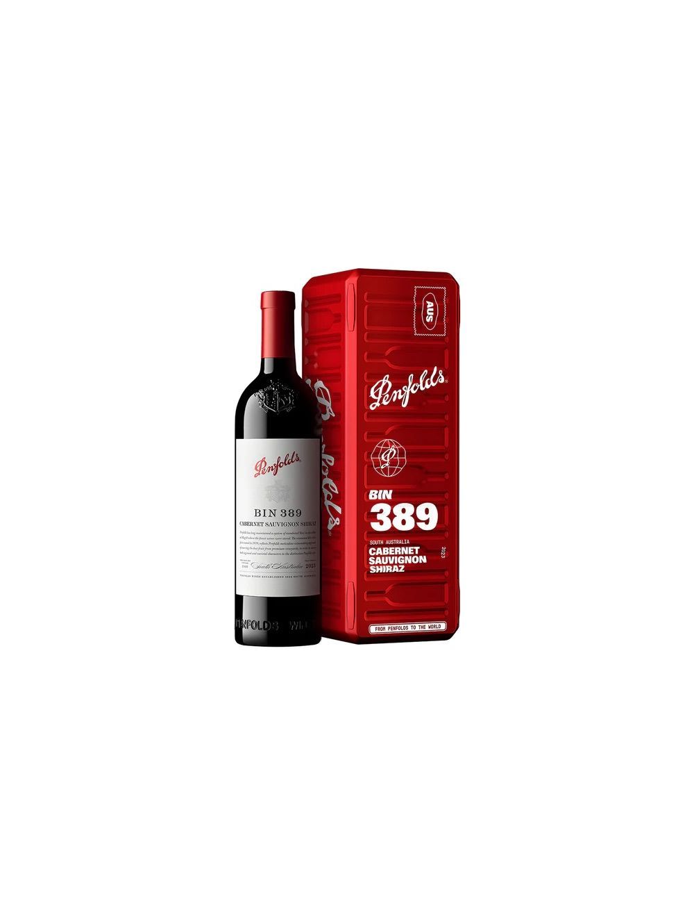 Penfolds bin 389 Cabernet Shiraz 2023 750ml Gift Tin