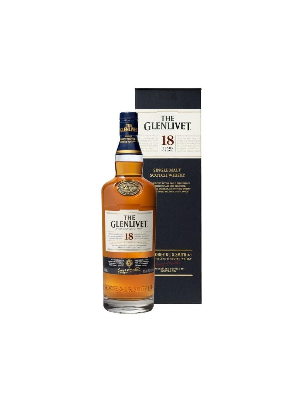 ウイスキー THE GLENLIVET 18 YEAR OLD 700ml 18 Years Speyside Single Malt Scotch Whisky - The Glenlivet US