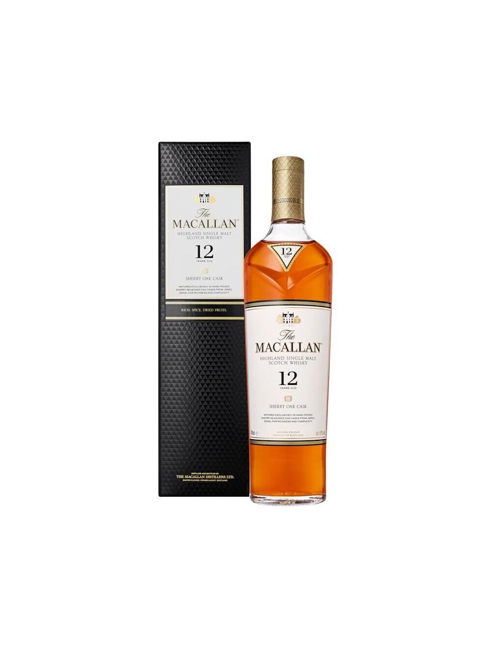 The Macallan 12 Year Old Sherry Cask Single Malt Scotch Whisky 700ml